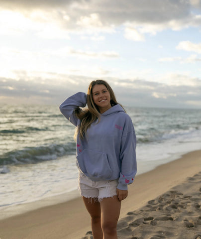 Vintage Blue Embroidered Hoodie for Cozy Everyday Inspiration