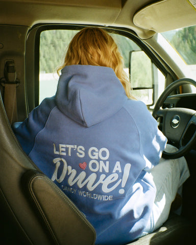 Oversized Blue Hoodie for Cozy Late-Night Drives and Everyday Comfort