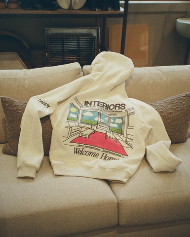 Heather Gray Oversized Hoodie with Embroidered Details for Cozy Everyday Style