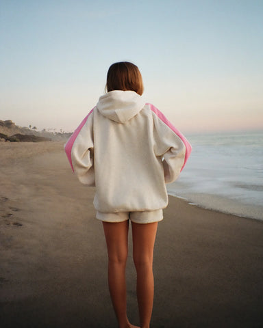 Oversized Pink Stripe Hoodie for Cozy Everyday Style