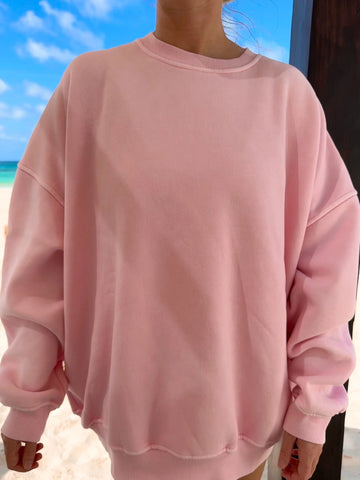 Vintage Pink Washed Sweatshirt for Effortless Everyday Style