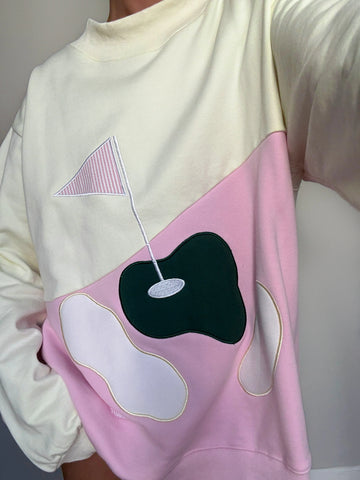 Cozy 100% Cotton Mockneck Sweatshirt for Effortless Golf Style