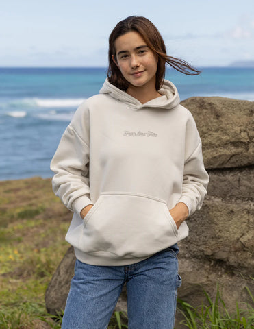 Taupe Faith Over Fear Hoodie | Cozy Unisex Streetwear with Inspirational Quote