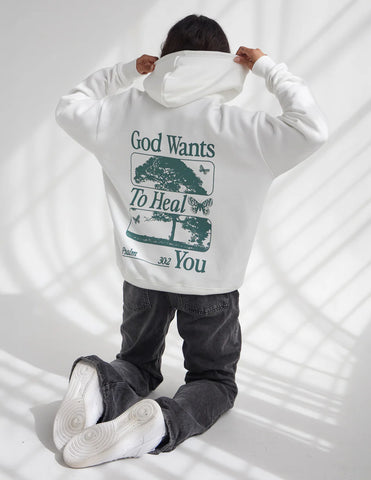 Inspiring God Heals Hoodie for Comfort and Faith
