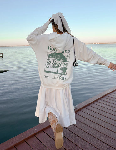 Inspiring God Heals Hoodie for Comfort and Faith