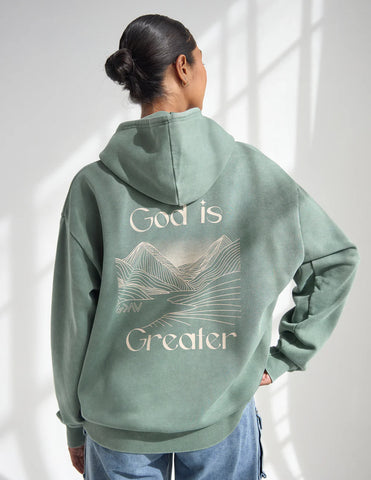 Inspiring God Is Greater Hoodie for Everyday Faith and Comfort