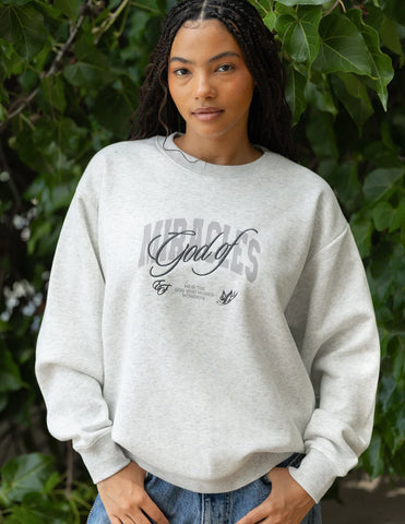 Faith-Inspired Unisex Crewneck with Miraculous Embroidery