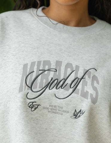 Faith-Inspired Unisex Crewneck with Miraculous Embroidery