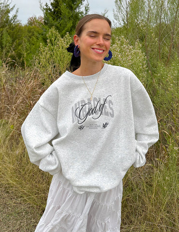 Faith-Inspired Unisex Crewneck with Miraculous Embroidery