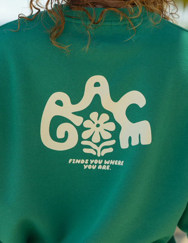 Soft Relaxed Unisex Crewneck Sweatshirt in Greenlake