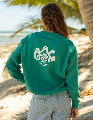 Soft Relaxed Unisex Crewneck Sweatshirt in Greenlake