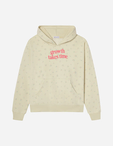 Butter Yellow Floral Print Hoodie for Everyday Inspiration and Comfort