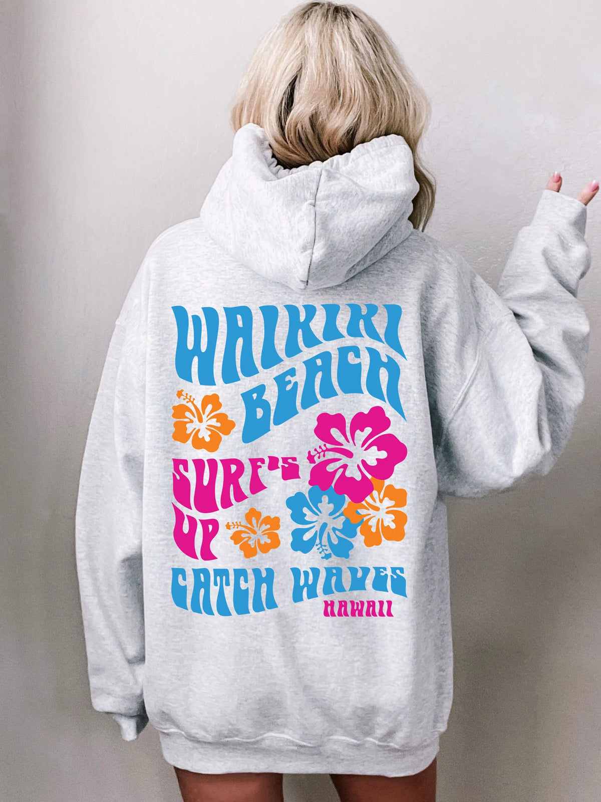 Waikiki Beach Coconut Girl Hoodie - Cute Surf Style Sweatshirt