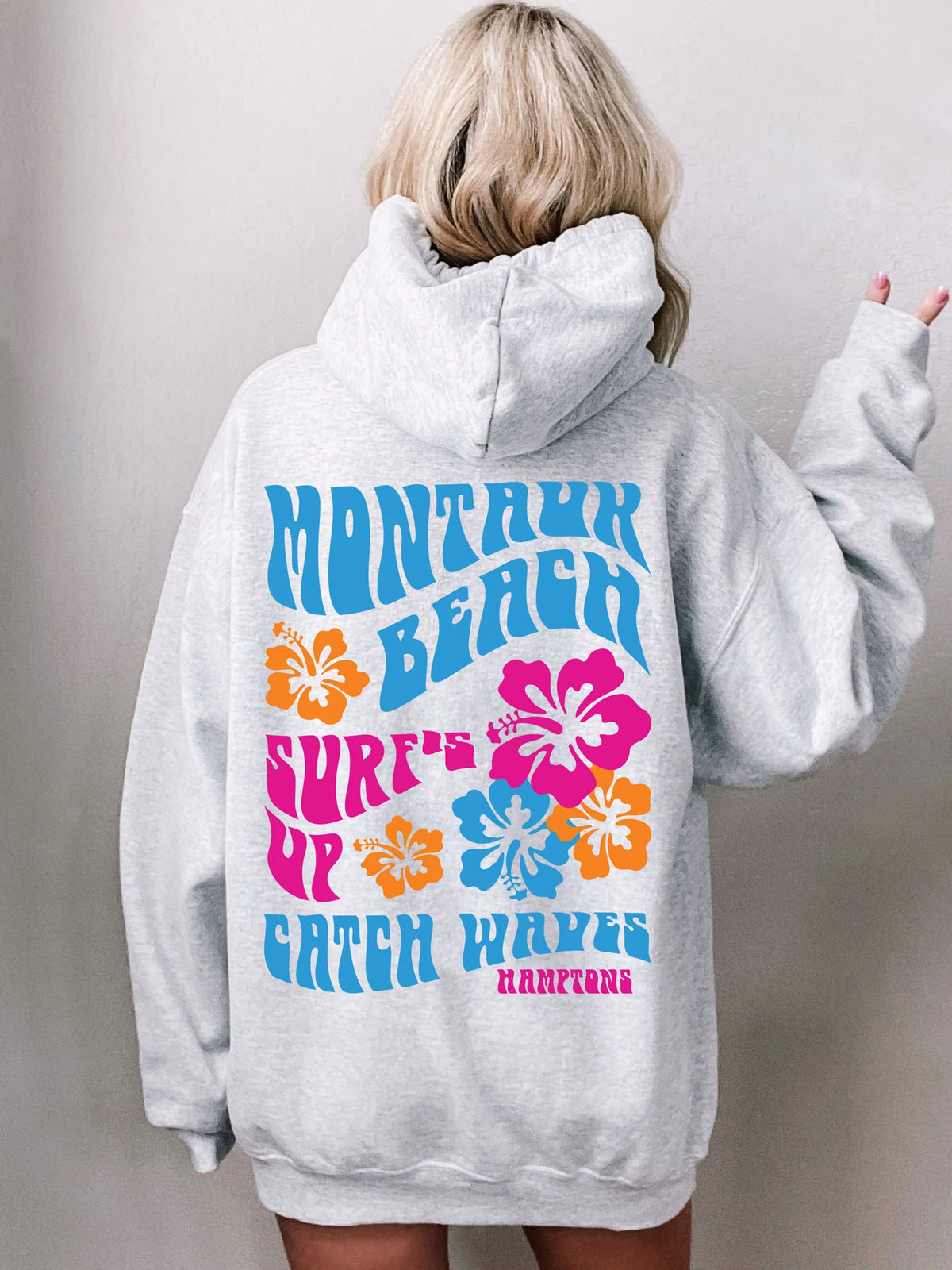 Hibiscus Surf Hoodie for a Beach Day in Montauk