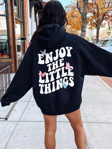 Enjoy The Little Things Hoodie for Positive Vibes and Everyday Comfort