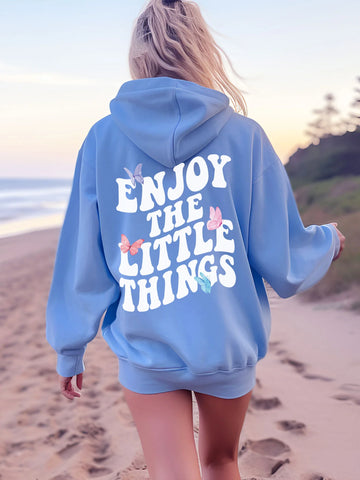 Enjoy The Little Things Hoodie for Positive Vibes and Everyday Comfort