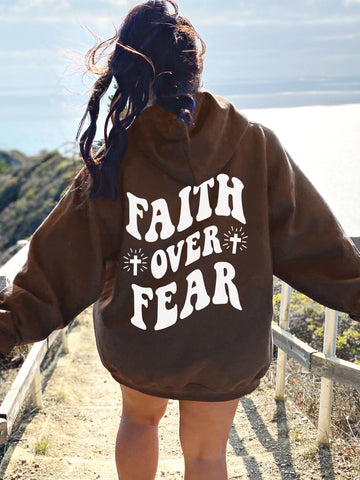 Faith Over Fear Hoodie | Inspirational Christian Sweatshirt for Everyday Comfort