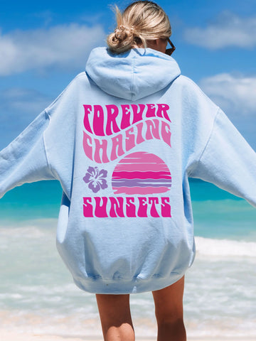 Coconut Girl Sunset Hoodie for Beachy Boho Style