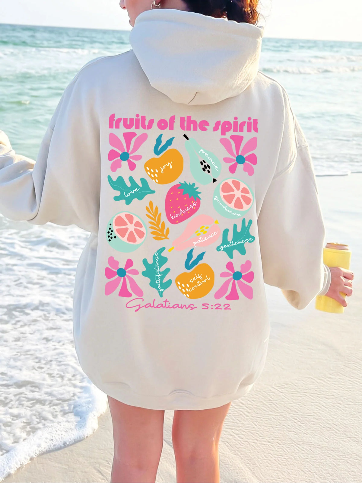 Fruits of the Spirit Christian Hoodie | Cozy Oversized Faith Apparel