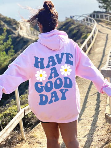 Positive Message Hoodie in Blue Ink for a Cozy Everyday Look