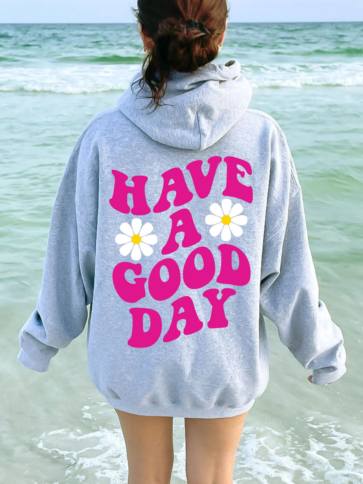 Positive Message Hoodie in Soft Pink for Everyday Good Vibes