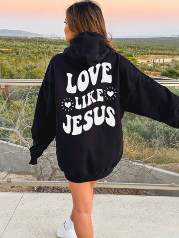 Double-Sided Love Like Jesus Hoodie for Everyday Faith and Comfort