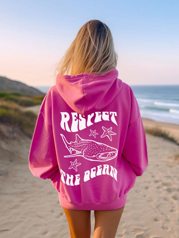 Ocean Conservation Whale Shark Hoodie for Beachy Everyday Style
