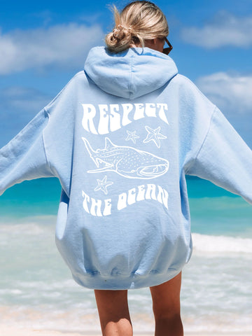 Ocean Conservation Whale Shark Hoodie for Beachy Everyday Style