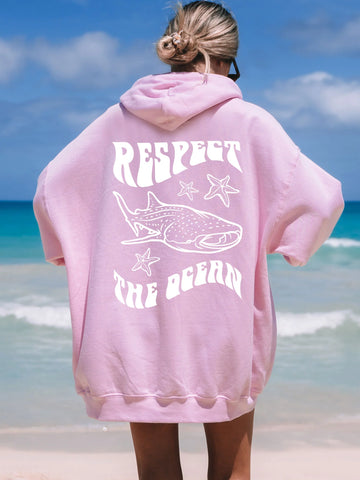 Ocean Conservation Whale Shark Hoodie for Beachy Everyday Style