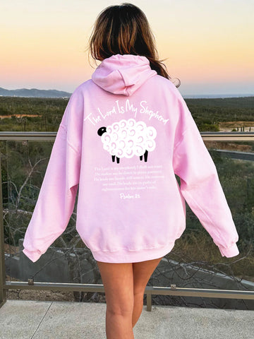 Double Sided Psalm 23 Hoodie | The Lord Is My Shepherd Christian Sweatshirt