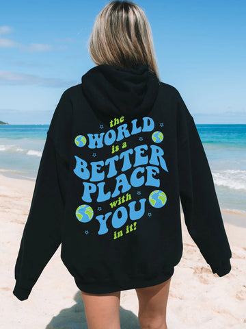 Mental Health Awareness Hoodie with Inspirational Message for Self Love