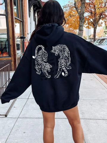 Vintage Tiger Graphic Hoodie for Cozy Street Style