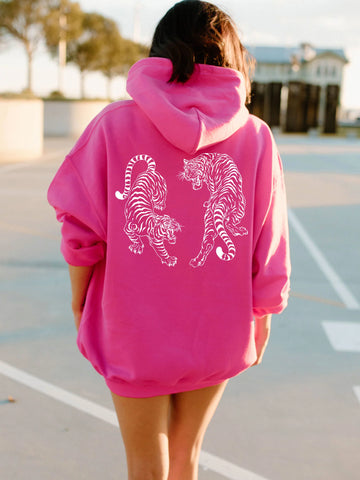 Vintage Tiger Graphic Hoodie for Cozy Street Style