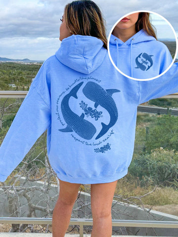Whale Shark Graphic Hoodie for Ocean Conservation and Cozy Street Style
