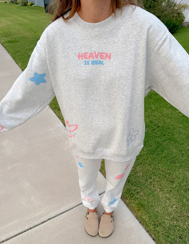 Heaven Is Real Unisex Sweatshirt | Cozy Bible Verse Crewneck