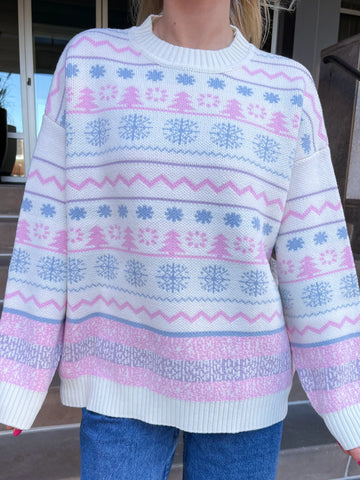 Cozy Nordic Knit Sweater for Winter Adventures and Après-Ski Style