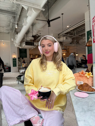 Vibrant Banana Yellow Embroidered Sweatshirt for Effortless Street Style