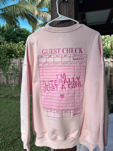 Effortless 'Just A Girl' Sweatshirt for Everyday Comfort & Style