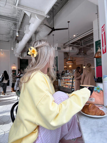 Vibrant Banana Yellow Embroidered Sweatshirt for Effortless Street Style