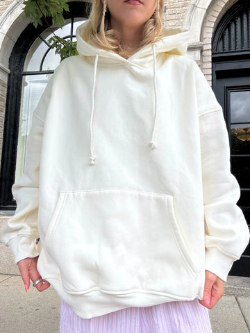 Ivory Oversized Hoodie for Effortless Everyday Style