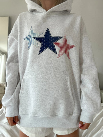 Pearl Grey Embroidered Hoodie for Effortless Everyday Style