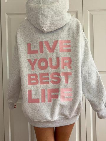 Pearl Grey Hoodie with Inspiring Embroidery for Everyday Style