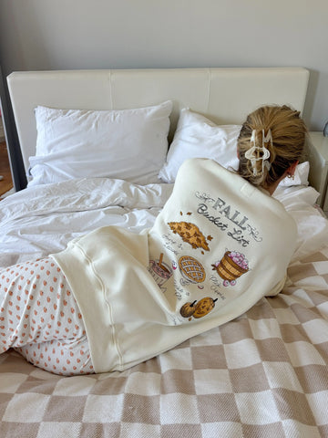 Embroidered Fall Bucket List Sweatshirt for Cozy Autumn Days