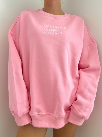 Cozy Cotton Candy Stitched Sweatshirt for Everyday Comfort