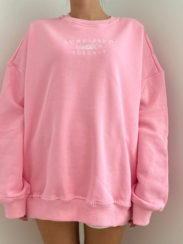 Cozy Cotton Candy Stitched Sweatshirt for Everyday Comfort