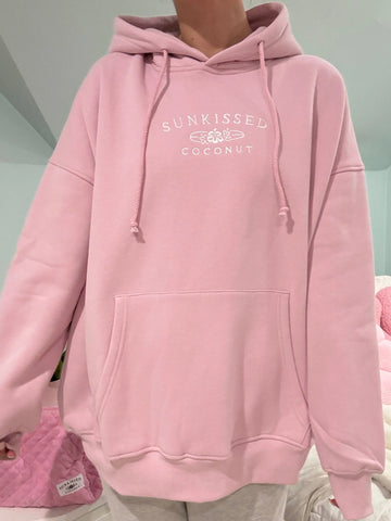 Mauve Mist Embroidered Hoodie for Cozy Everyday Style
