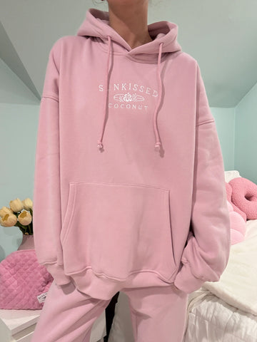 Mauve Mist Embroidered Hoodie for Cozy Everyday Style
