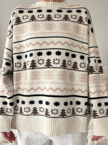 Cozy Cabin-Inspired Winter Sweater with Classic Nordic Design