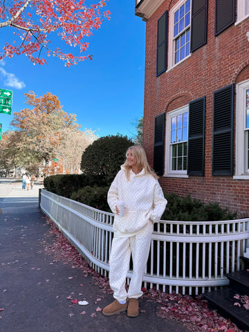 Cozy Ivory Cherry Print Hoodie for Everyday Casual Style