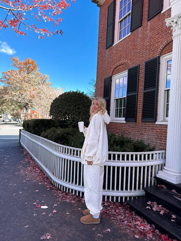 Cozy Ivory Cherry Print Hoodie for Everyday Casual Style